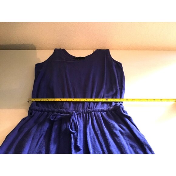 GIBSON- WOMENS BLUE LIGHT WEIGH ELASTIC WAIST SIDE POCKETS ROMPER SIZE MEDIUM - Picture 7 of 10
